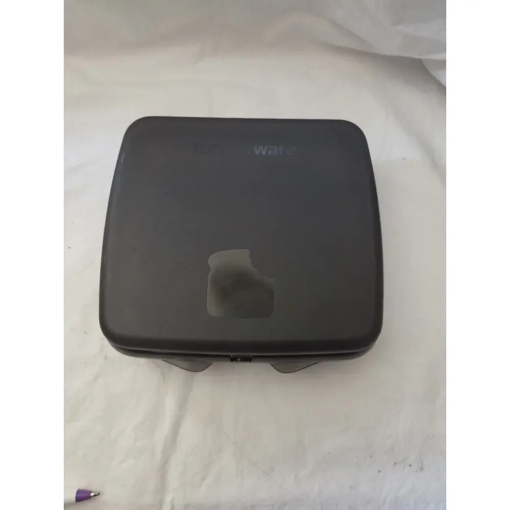 Tupperware Black Hinged 5
